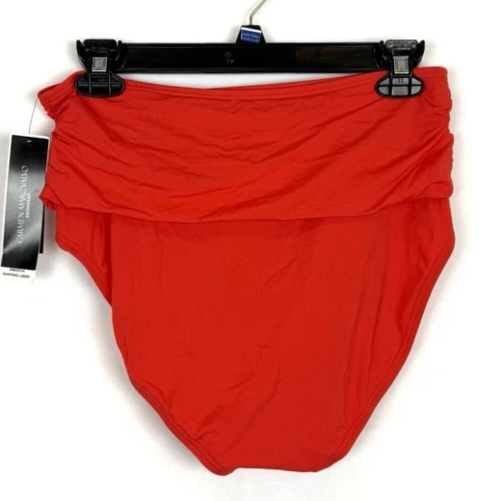 Carmen Marc Volvo Women’s Red High Rise Bikini Bottom Size L